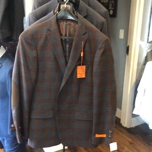 Tallia Sport Coat Brown Check